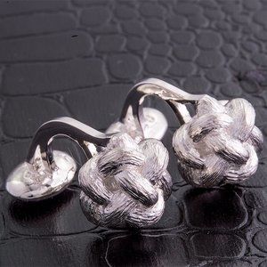 Forever Knot Cufflinks Groomsmen Wedding gifts 925